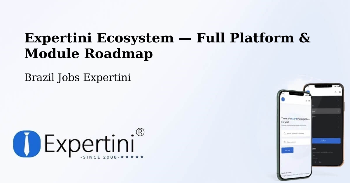Expertini Ecosystem — Full Platform & Module Roadmap – Colombo